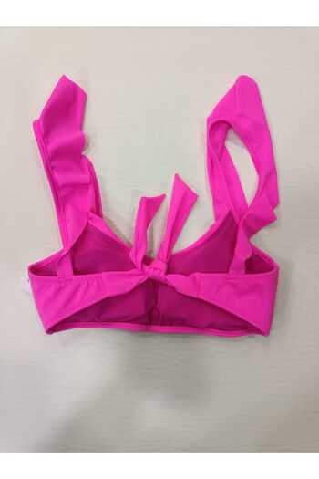 Kom Flounced Frilly Bikini Top