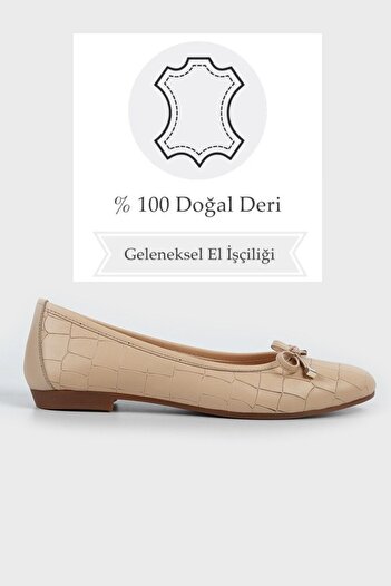TUNAELLİ WOMEN'S BEIGE GENUINE NATURAL LEATHER NUMBER 35-41 -42 SHOES