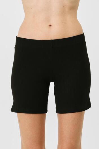C&City Black Corded Women's Knitted Long Boxers - 931