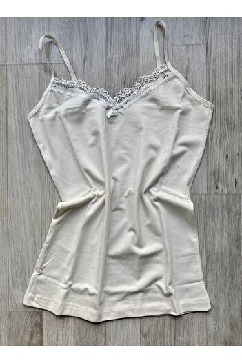 VicTroy Lycra 4 Pieces Cotton Rope Strap Ecru Color Women's Athlete