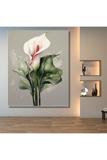 LİLYHOBBYLAND Renkli Baskılı Sayılarla Boyama Hobi Seti (Çerçeveli) 60x75 cm: Calla Lily 3