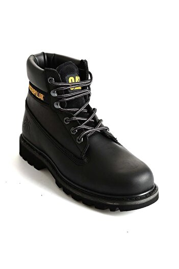 Caterpillar Hakiki Deri Günlük Kauçuk Kaydırmaz Taban Outdoor Kışlık Bot