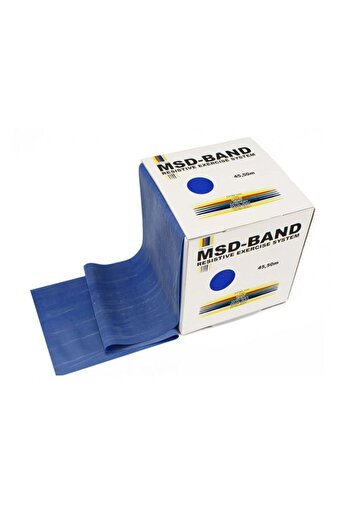 MSD Bandă de exercițiu Theraband, cauciuc de rezistență Pilates 1,5 Mt albastru (mediu dur)