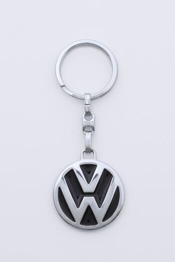 GARDENAUTO Volkswagen Keychain Enameled Metal Car Keychain - 2 Sides Printed Chrome Plated