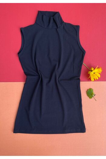 VicTroy Cotton (2 Pieces) Black Lycra Non-Sleeve Women's T-shirt