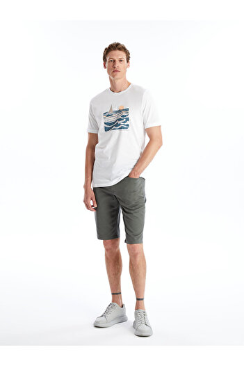 LC Waikiki Slim Fit Gabardine Men's Bermuda Shorts