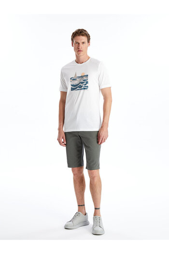 LC Waikiki Slim Fit Gabardine Men's Bermuda Shorts