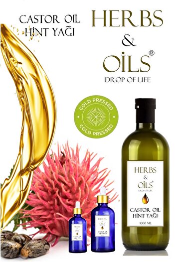 Herbs & Oils Castor Oil ( Cold Press ) Hint Yağı 100 ml ( Soğuk Sıkım )