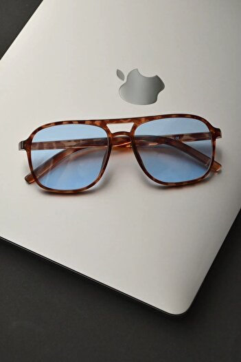 LOOKUP Blue Square Rectangle Vintage-retro Unisex Sunglasses