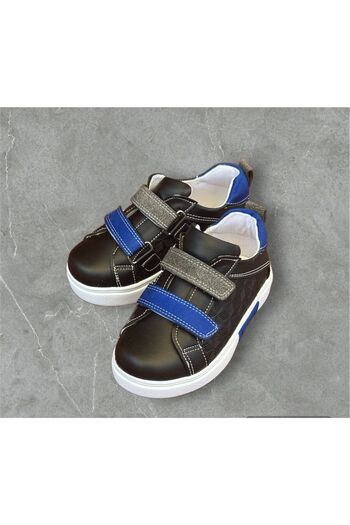 Amarin Pantofi confortabili cu talpă moale cu velcro negru pentru băieți