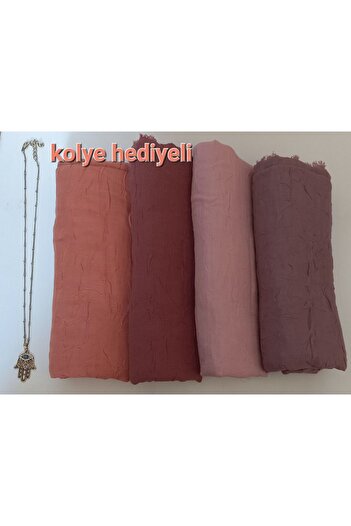 HAR-UM Ticaret Hijab Women's Bamboo Scarf Shawl Model-Set of 4