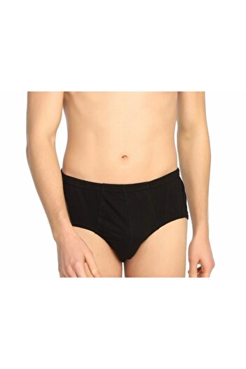 A&K ZÜMRA Men's Classic Combed Cotton Slip Briefs Black Cotton Single Pack