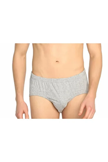 A&K ZÜMRA Men's Classic Combed Cotton Slip Briefs Gray Cotton Single Pack