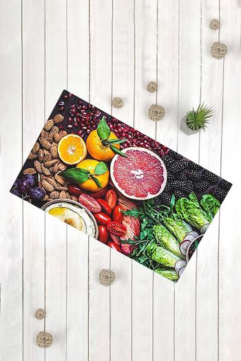 Evsebu Fruits and Vegetables Multi-Purpose Decorative Door Mat
