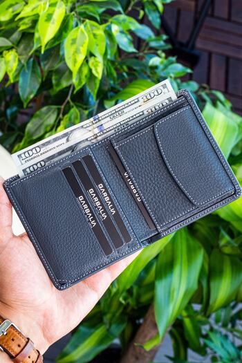 Garbalia Dallas Gray Men's Wallet - Genuine Leather, Coin Compartment