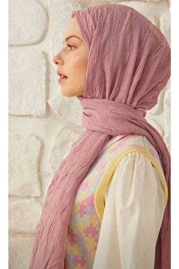 HAR-UM Ticaret Hijab Women's Bamboo Scarf Shawl Model-pink