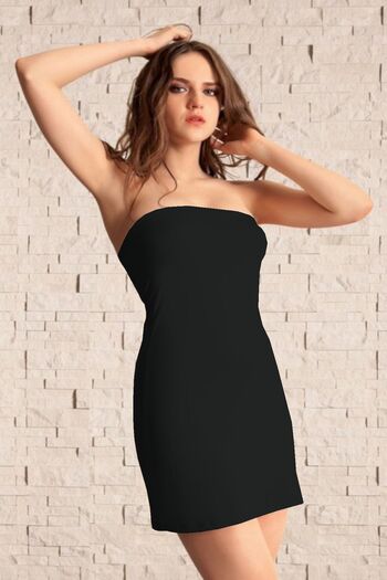Anıl Women's Black Strapless Lycra Petticoat