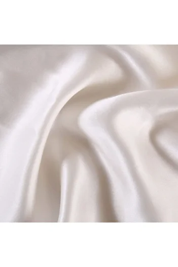 Tinybabyconcept 100% Silk Cotton Satin Pillow Case White Color 2 Pieces 50x70cm