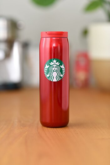 Starbucks Red Shiny Stainless Steel Thermos 473 ml