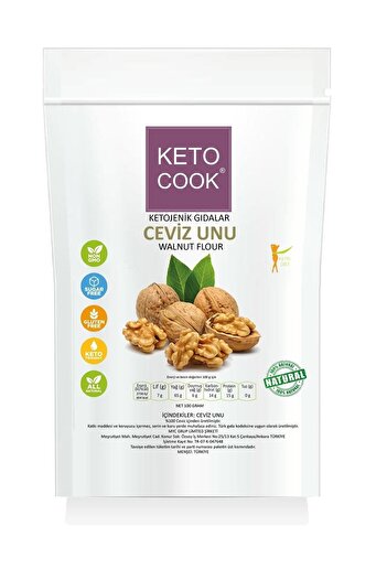 KetoCook Glütensiz 5'li Avantaj Badem Unu+fındık Unu+ceviz Unu+h.cevizi Unu+keçiboynuzu Unu 100 X 5