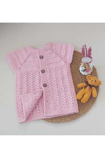 BEGİN Pink Cotton Vest for 0-12 Months Baby - With Buttons and Gift