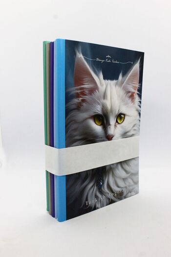 YAPAY ZEKA SANAT World Cats Notebooks 5 Pieces '13x19' High Quality Cover 96 Pages Unlined 9-1