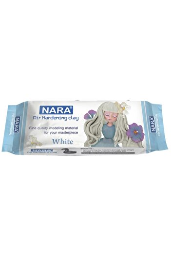 Bigpoint |   Nara Air Dry Clay 500 Grams, Non-Crackable and Bakeable Modeling Clay, White