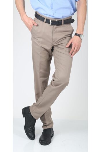 gambia outdoors Ανδρικό καφέ κλασικό λινό παντελόνι plus size άνετο μπαμπά