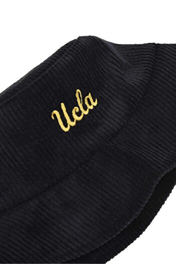 UCLA Carrıe Siyah Bucket-kadife Nakışlı Unisex Şapka
