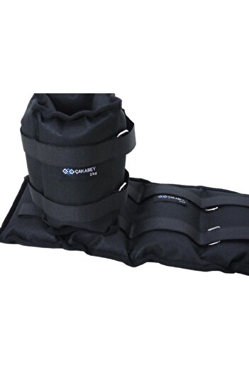 ÇAKABEY El Ayak Bilek Ağırlığı 2 Kg + 2 kg Çift (TOPLAM 4 kg) Siyah kum torbası