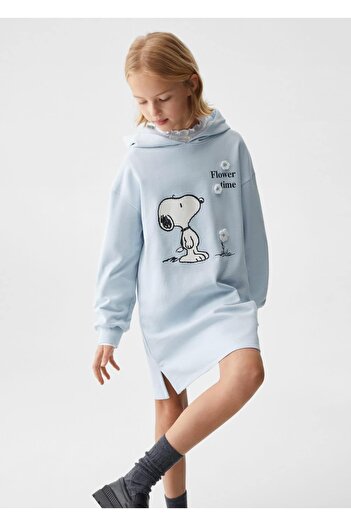 MANGO Kids Snoopy Sweatshirt Elbise