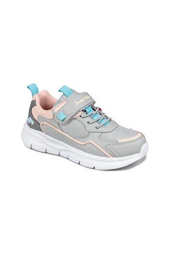 Jump 28122 Model Gray and Salmon Sneakers