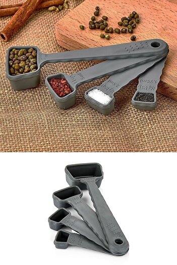 Dükkanönü Practical Set of 4 Spoons - Adjustable Size Kp-110