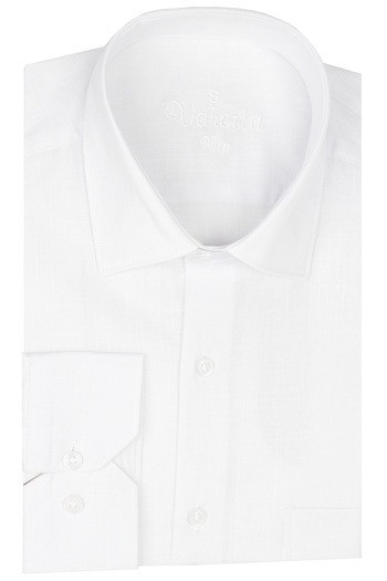 Varetta White Linen - Long Sleeve Cotton Men's Shirt with Pockets