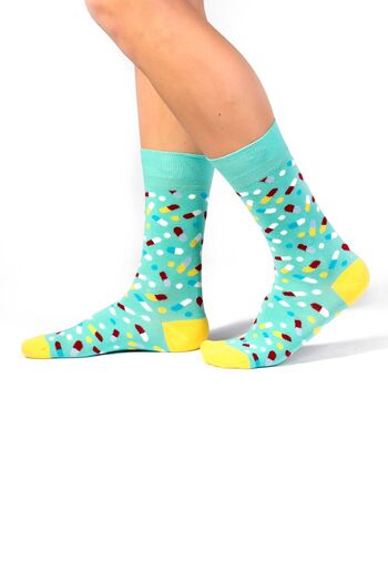 Ozzy Pack of 6 Organic Cotton Seamless Men's Multi-Colored Patterned Socks 8
