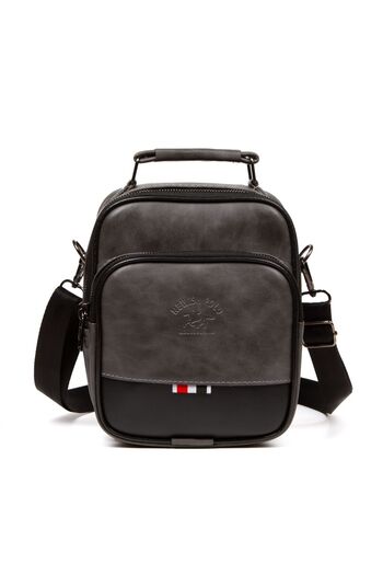 Newish Adelina Gray Crazy Leather Hand and Shoulder Bag