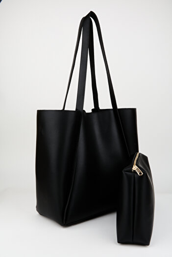 Vivaq Women's Kangaroo Black Puppy Foldable Suede Soft Leather Large Size Shopper Bag