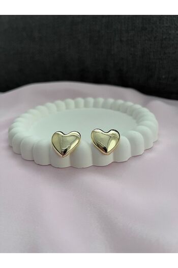 Alexis Carrel Gold Women's Heart Earrings