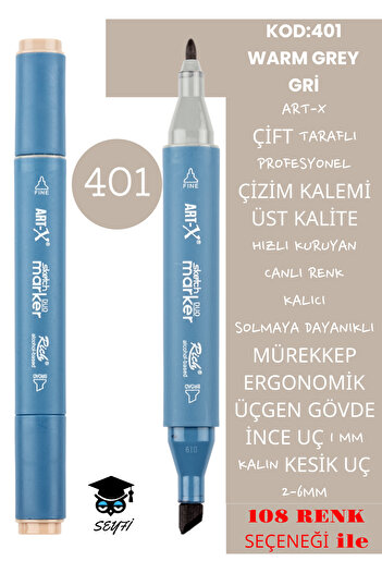 SEYFİKİRTASİYE Professional Double Tarfine Fine Tip Ink Permanent Drawing Pen - Sketch 2-6mm, Long Sketch 1mm