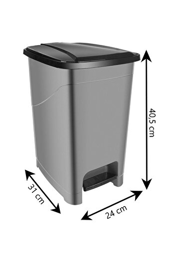 ASlife Home Iç Kovalı Pedallı Çöp Kovası 15 Litre