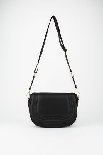 Vivaq Women's Spring Black 5 Compartment Lined Flap Snap Closure Handbag and Shoulder Bag