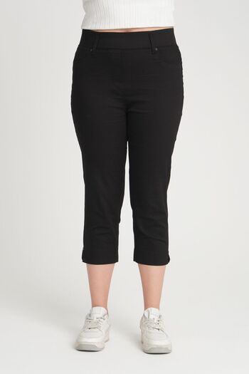 Era Lisa High Waist Lycra Large Size Capri with Elastic Waist