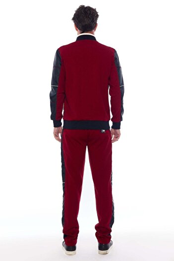 Galvanni Men's Dark Red Tracksuit Set - Las Dark Red