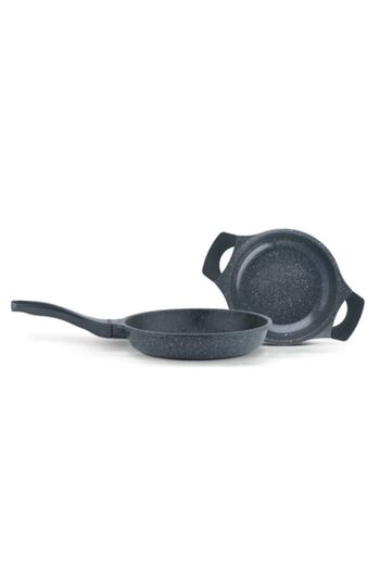 ThermoAD Set of 2 Pans and Pans 24 X 18 Cm. Grey