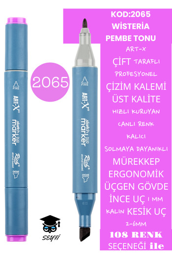 SEYFİKİRTASİYE Professional Double Tarfine Fine Tip Ink Permanent Drawing Pen - Sketch 2-6mm, Long Sketch 1mm