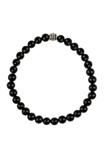 Zeynep Büyükbay 6mm Sphere Cut Onyx Natural Stone Bracelet