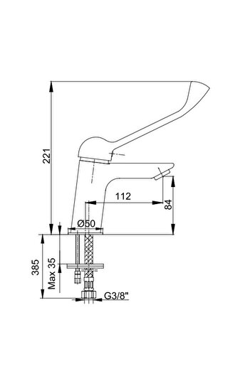 Eca Medical Physical Disabled and Doctor Sink Faucet 102188059 H