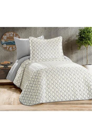 Çeyiz Diyarı Brillance Single Bedspread Cream Gray