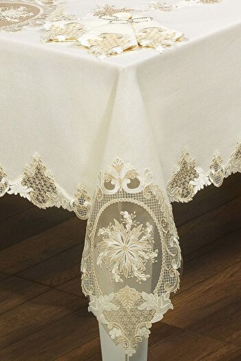 Çeyiz Diyarı French Laced September Lace Dinner Set - 25 Pieces