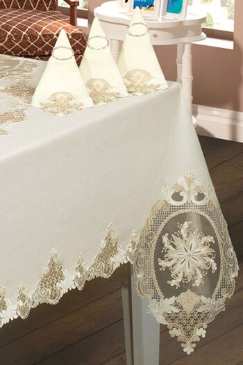 Çeyiz Diyarı French Laced September Lace Dinner Set - 25 Pieces